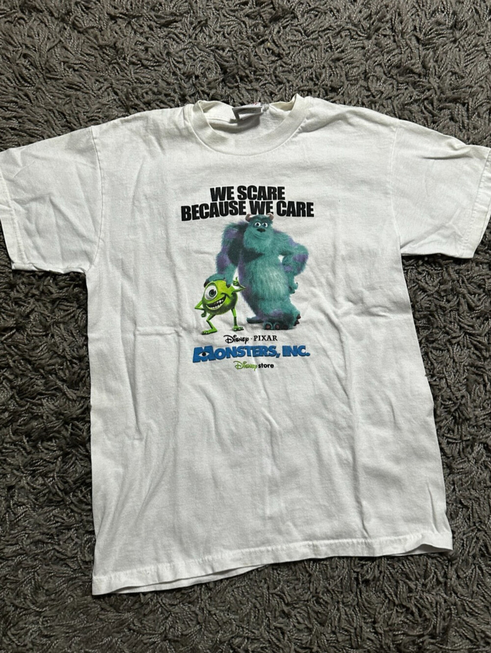 Vintage Monsters Inc. Disney Store Graphic Tee Size Youth M
